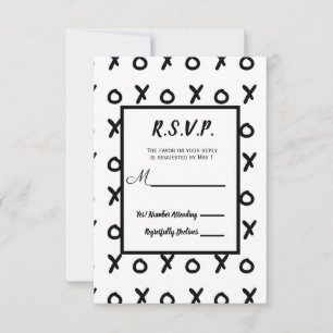 Wit & Zwart X O XO X&O's Trendy RSVP Antwoord