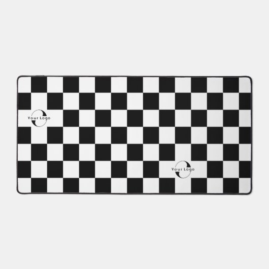 Wit & zwart Zakelijk logo Bedrijfsmerk Checkers Bureaumat (Voorkant)