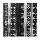 Wit | Zwarte Afrikaanse modderKleding verwisselbar Tegeltje (Voorkant)