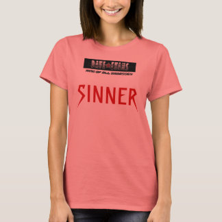 WIT/ZWARTE RINGER T-SHIRT SINNER VOOR VROUWEN