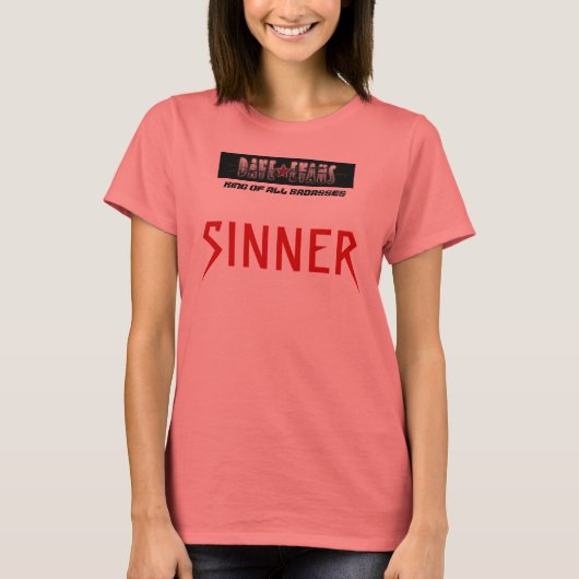 WIT/ZWARTE RINGER T-SHIRT SINNER VOOR VROUWEN (Voorkant)