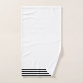 Wit + Zwarte Strepen Bad Handdoek (Handdoek)