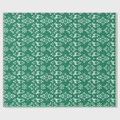 Wit Zweeds Dala Paard Groen Vakantie Geschenk Wrap Cadeaupapier (Vlak)