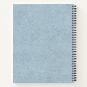 Wit Zwitsers Herder Wit GSD Cartoon Hond Blauw Notitieboek (Achterkant)