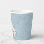 Wit Zwitsers Herder Wit GSD Cartoon Hond Blauw Papieren Bekers (Links)