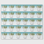 Wit Zwitsers Herder Wit GSD Hond Winterbos Cadeaupapier (Vlak)