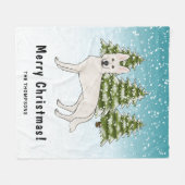 Wit Zwitsers Herder Wit GSD Hond Winterbos Fleece Deken (Voorkant (Horizontaal))