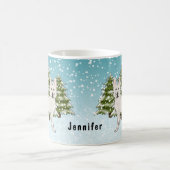 Wit Zwitsers Herder Wit GSD Hond Winterbos Koffiemok (Center)