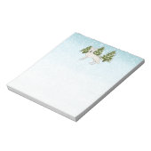 Wit Zwitsers Herder Wit GSD Hond Winterbos Notitieblok (Linkerzijde)