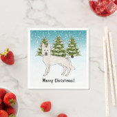 Wit Zwitsers Herder Wit GSD Hond Winterbos Servet (Insitu)