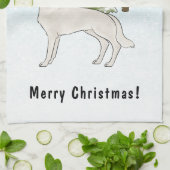 Wit Zwitsers Herder Wit GSD Hond Winterbos Theedoek (Gevouwen)