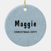 Wit Zwitsers Herder Wit GSD Schattige Hondenkop Bl Keramisch Ornament (Achterkant)