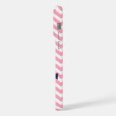 Witblauwe en roze Zigzag Pattern Anchor iPhone Hoesje (Linkerkant)