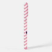 Witblauwe en roze Zigzag Pattern Anchor iPhone Hoesje (Rechterkant)