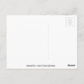 Witbloem moderne, eenvoudige overzichtskunst briefkaart (Achterkant)