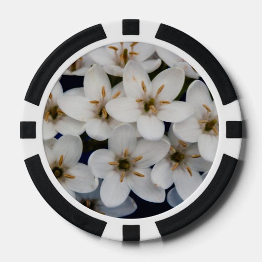 Witbloemen Pokerchips (Voorkant)