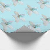 Witbloempastel voor waterverf cadeaupapier (Hoek)