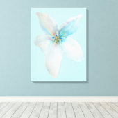 Witbloempastel voor waterverf canvas afdruk (Insitu (Houten vloer))