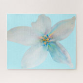 Witbloempastel voor waterverf legpuzzel (Horizontaal)