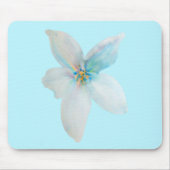 Witbloempastel voor waterverf muismat (Voorkant)