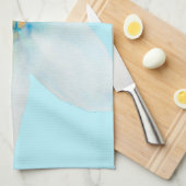 Witbloempastel voor waterverf theedoek (Quarter Fold)