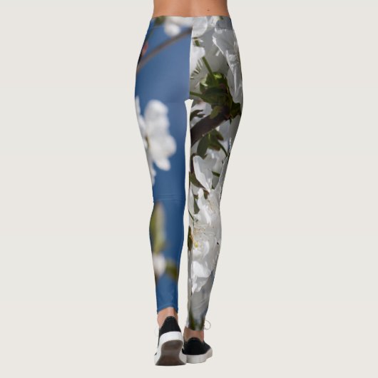 Witbloesachtige vertakking leggings (Achterkant)