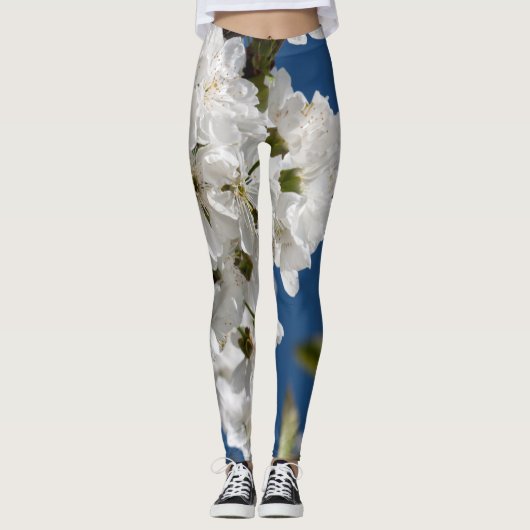 Witbloesachtige vertakking leggings (Voorkant)
