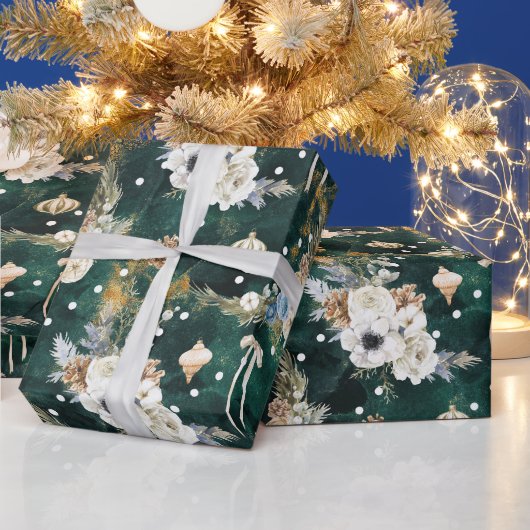 Witblokpatroon met witte kerst cadeaupapier (Feestdagen)