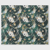 Witblokpatroon met witte kerst cadeaupapier (Vlak)