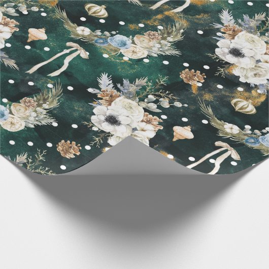 Witblokpatroon met witte kerst cadeaupapier (Hoek)