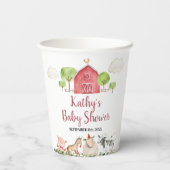 Witboek over het boerderij House Animals Barnyard  Papieren Bekers (Achterkant)