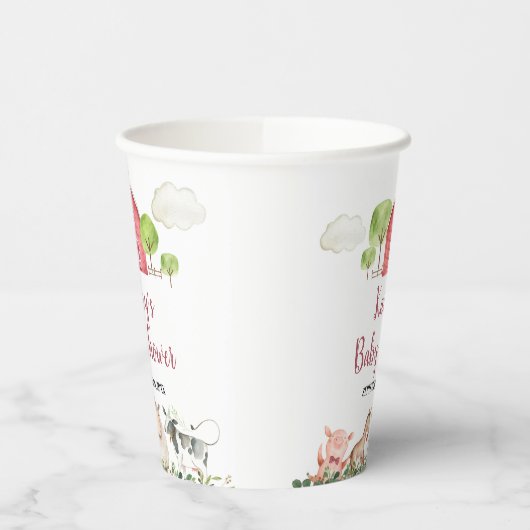 Witboek over het boerderij House Animals Barnyard  Papieren Bekers (Links)