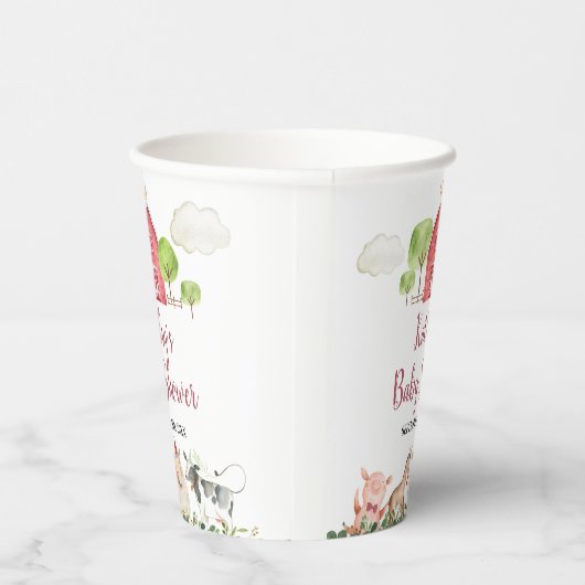 Witboek over het boerderij House Animals Barnyard  Papieren Bekers (Rechts)