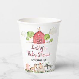 Witboek over het boerderij House Animals Barnyard  Papieren Bekers