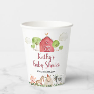 Witboek over het boerderij House Animals Barnyard  Papieren Bekers