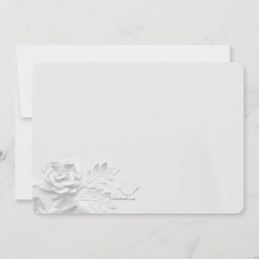 Witboek Rozen Religieus Kaart (Achterkant)