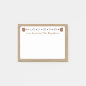 Witbord Leraren Aangepaste notitiepad Post-it® Notes (Voorkant)