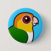 Witbuikpapegaai Ronde Button 5,7 Cm (Voorkant)