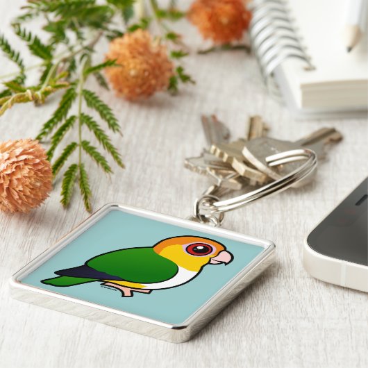 Witbuikpapegaai Sleutelhanger (Zijkant)