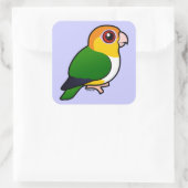 Witbuikpapegaai Vierkante Sticker (Tas)