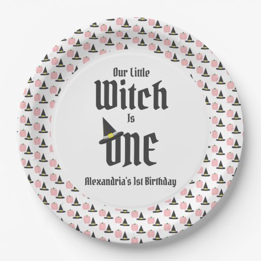 Witch 1st Birthday Papieren Bordje (Voorkant)