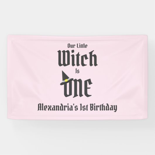 Witch 1st Birthday Spandoek (Horizontaal)