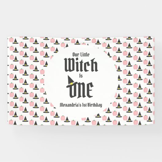 Witch 1st Birthday Spandoek (Horizontaal)