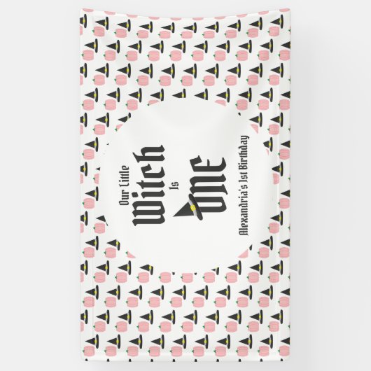 Witch 1st Birthday Spandoek (Verticaal)