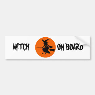 WITCH AAN BOORD BUMPERSTICKER