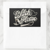 Witch Alsjeblieft | Halloween Rechthoekige Sticker (Tas)