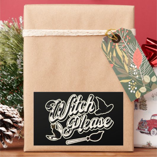 Witch Alsjeblieft | Halloween Rechthoekige Sticker (Feestdagen)