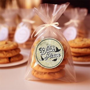 Witch Alsjeblieft   Halloween Ronde Sticker