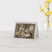 Witch and Black Cat Gothic Have a Magical Birthday Kaart (Gele Bloem)