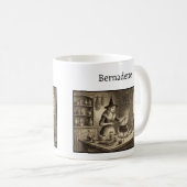 Witch and Black Cat making potion Custom Name Koffiemok (Voorkant rechts)